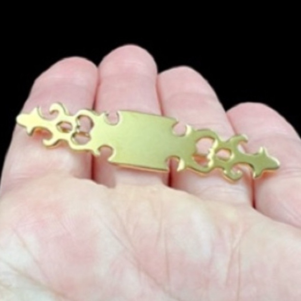 Vintage 18K over Solid Brass Brooch Pin Historic Charleston Foundation